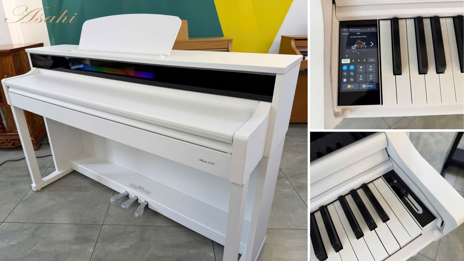 Người chơi trải nghiệm cảm giác phím chân thực trên piano điện với âm thanh sống động