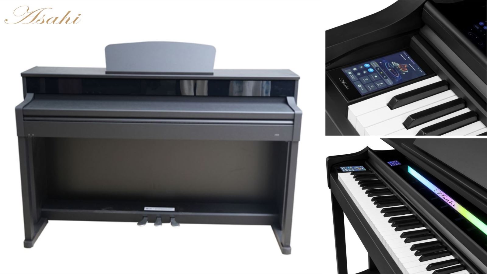 Piano điện Asahi A305BK thiết kế sang trọng, phím nặng tiêu chuẩn và công nghệ âm thanh Nhật Bản