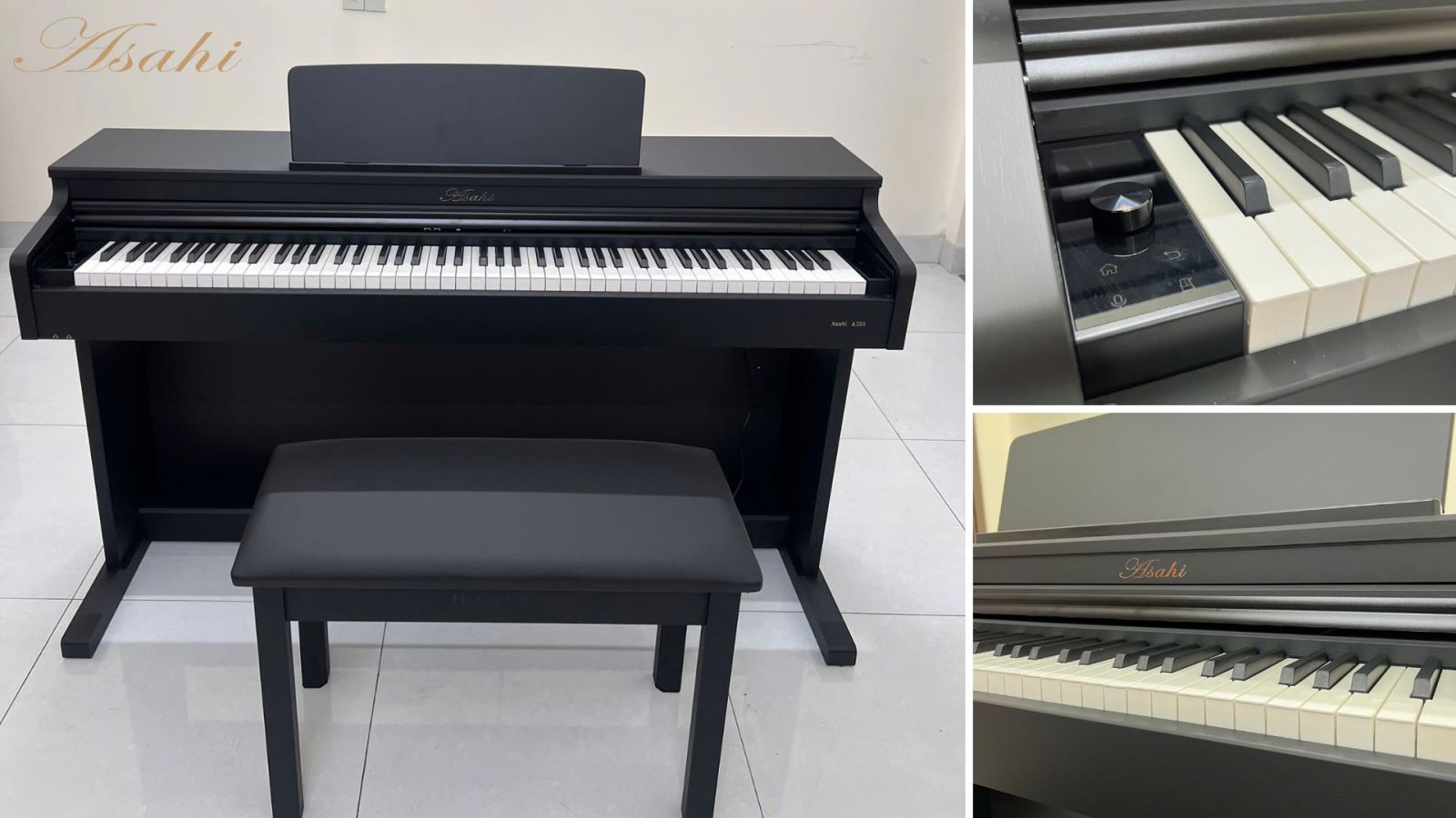 Piano điện Asahi với hệ 88 phím chuẩn lực, tích hợp công nghệ hiện đại