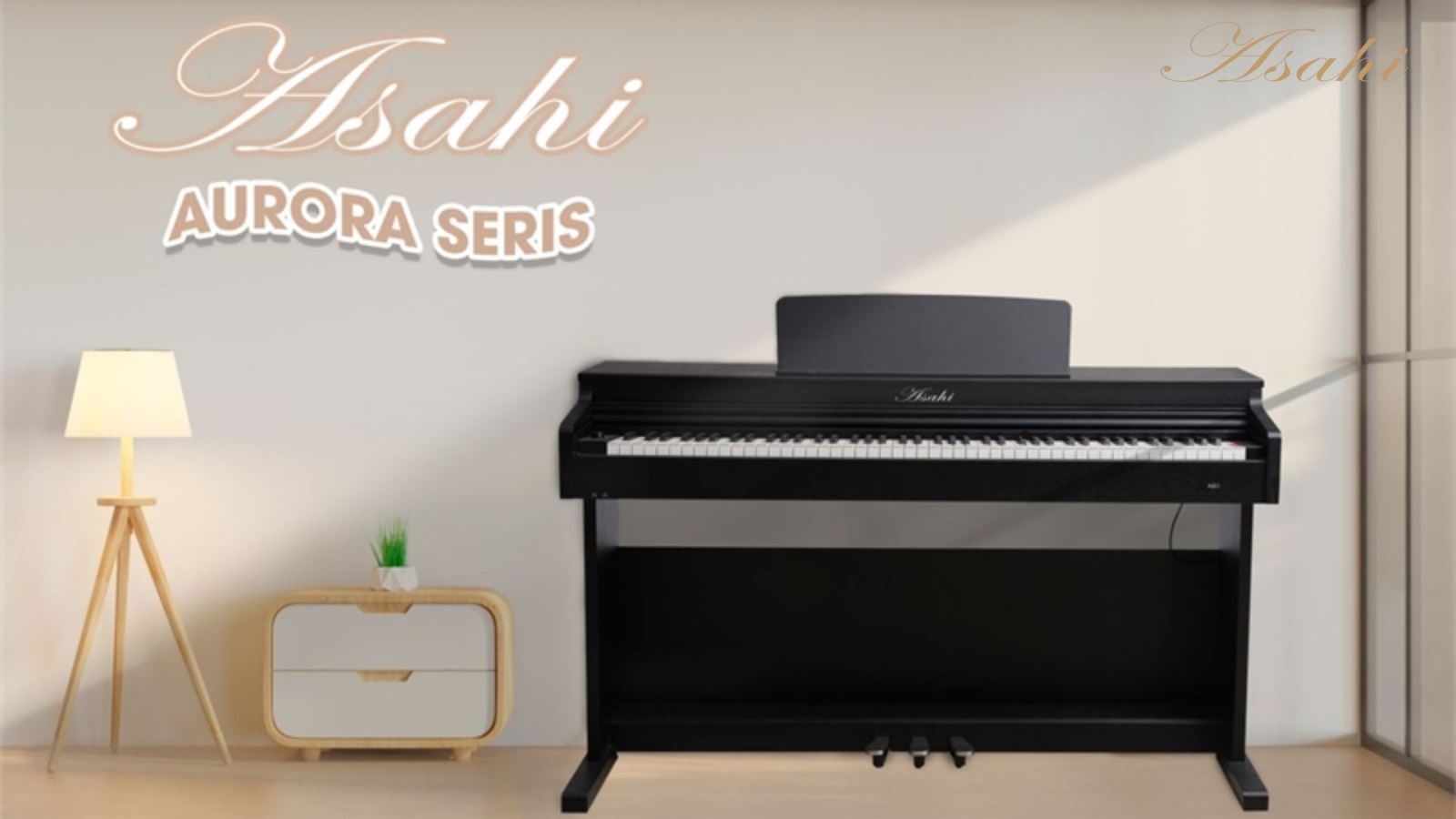 Piano điện Asahi thiết kế gọn gàng phù hợp không gian gia đình